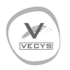 logo Vecys, noir et blanc, personnalisé suivant l'iconographie de la société